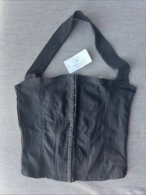 NWT Windsor Black Corset Crop Top